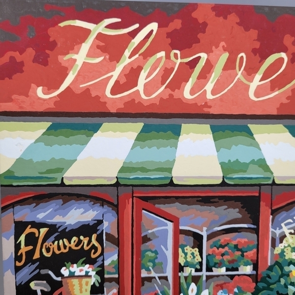 The Flower Shop Advanced Paint By Number 11×14 Finished Acrylic Painting - Picture 5 of 15